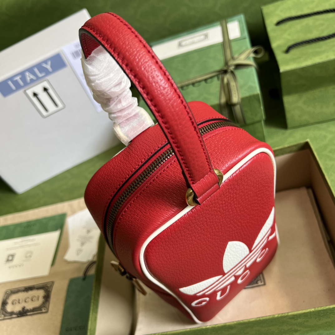 Adidas x Gucci Mini Top Handle Bag Red 702387