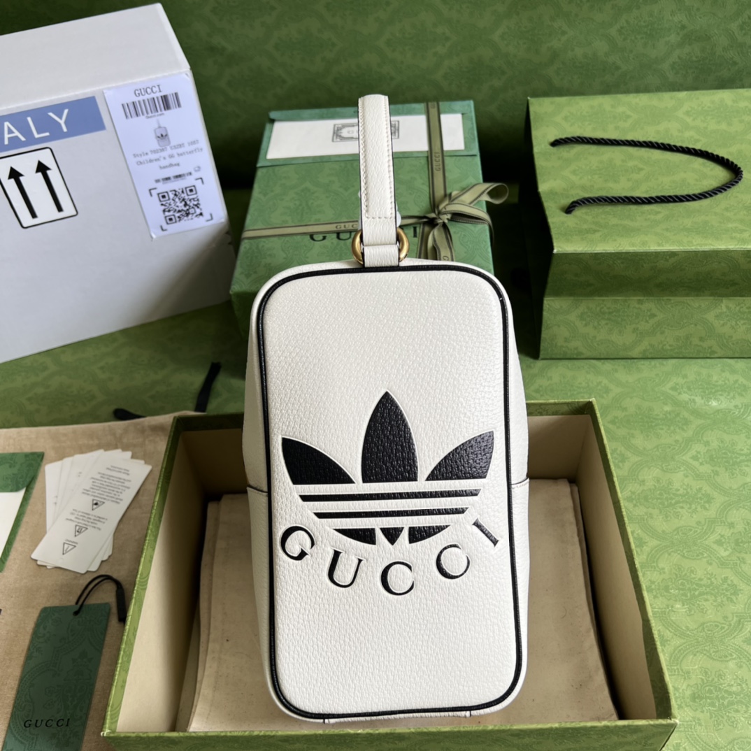 Adidas x Gucci Mini Top Handle Bag White 702387