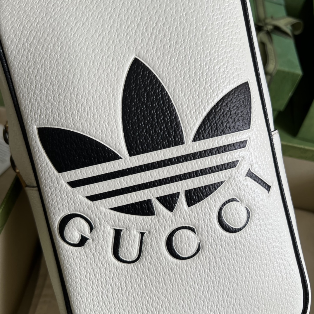 Adidas x Gucci Mini Top Handle Bag White 702387