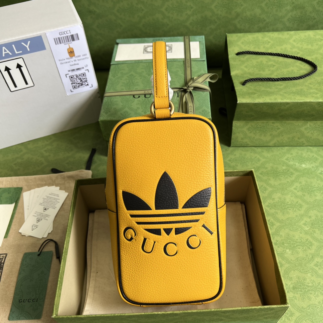 Adidas x Gucci Mini Top Handle Bag Yellow 702387