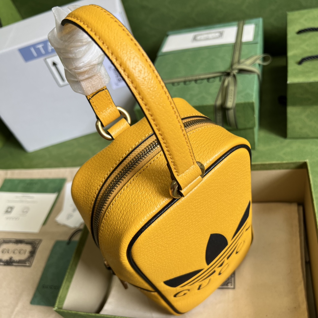 Adidas x Gucci Mini Top Handle Bag Yellow 702387