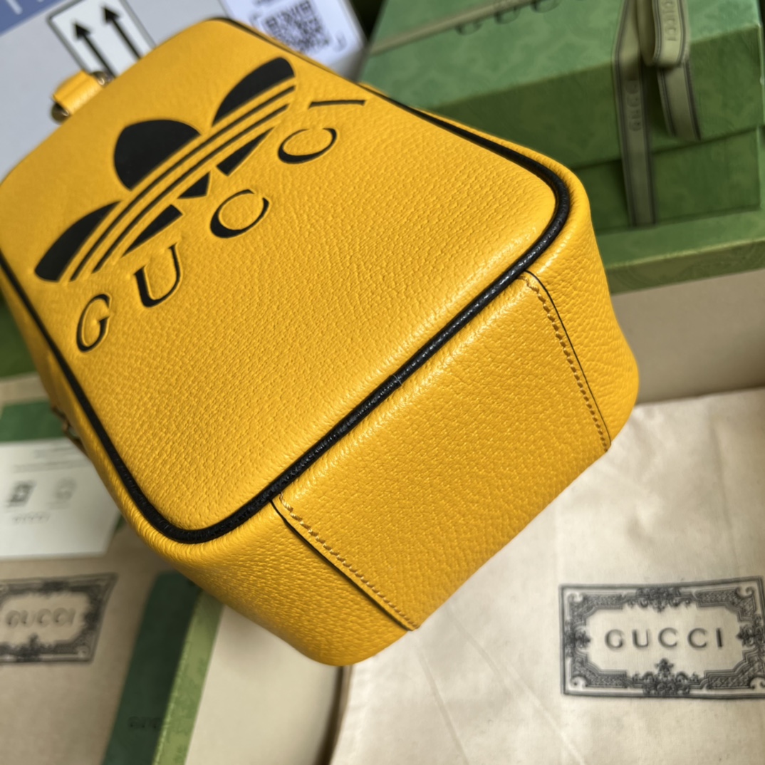 Adidas x Gucci Mini Top Handle Bag Yellow 702387