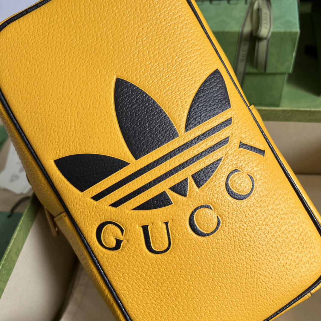 Adidas x Gucci Mini Top Handle Bag Yellow 702387