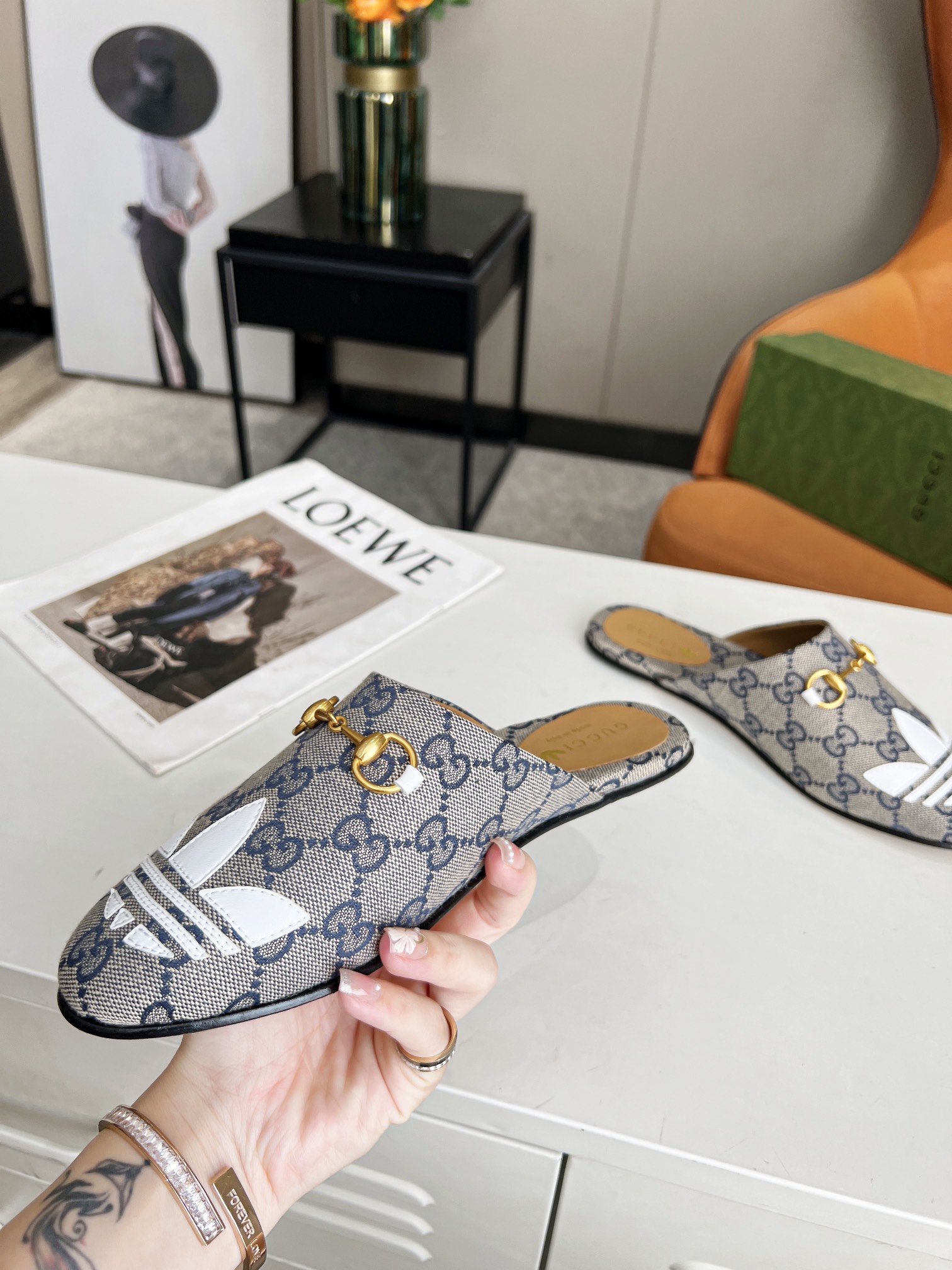 Adidas x Gucci Women Slipper-0001