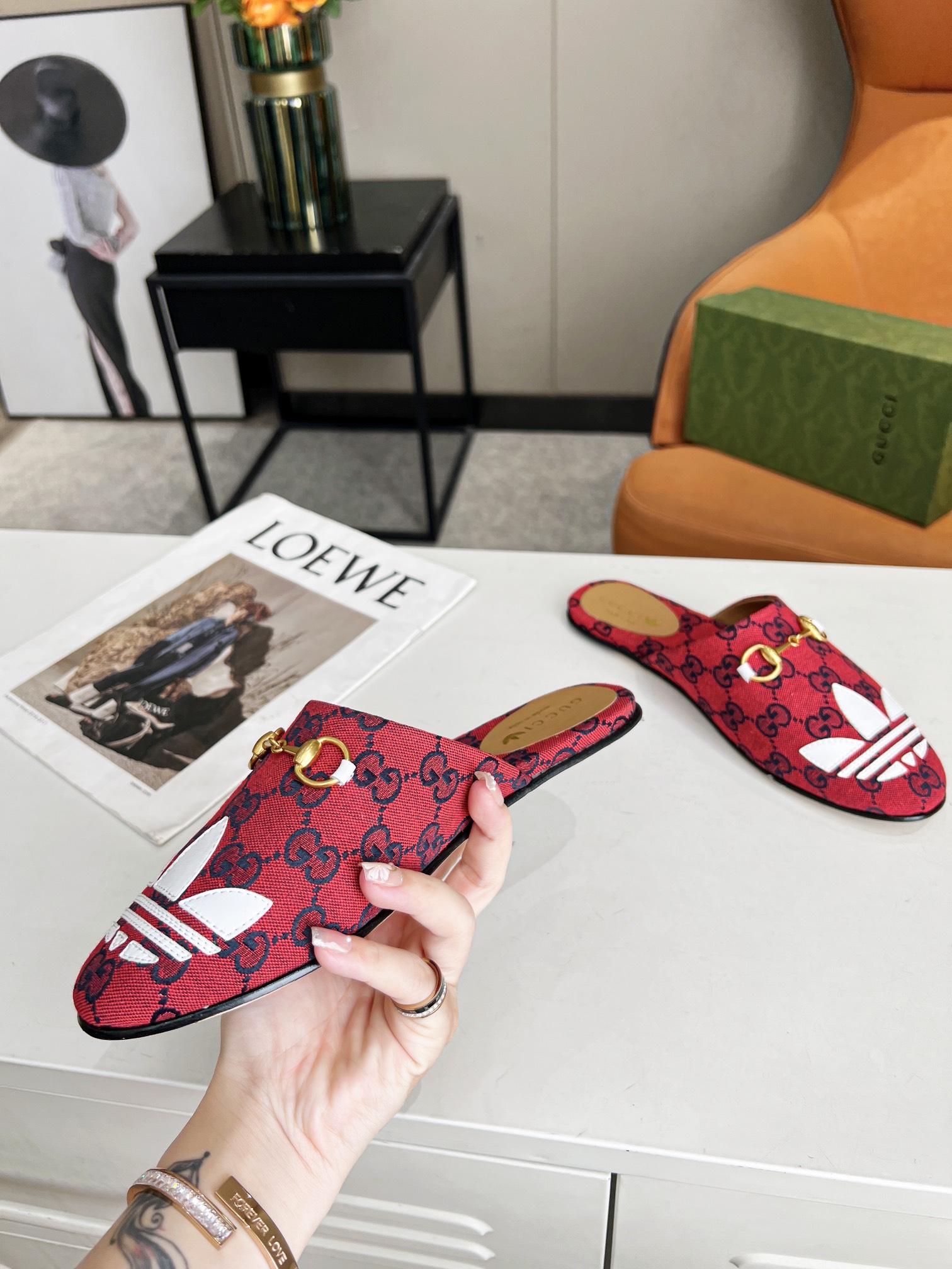 Adidas x Gucci Women Slipper-0004