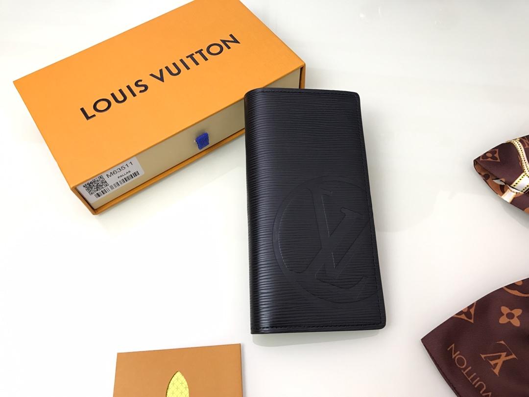 Authentic Replica Louis Vuitton M63511 Brazza Wallet Epi Leather LV Circle Signature