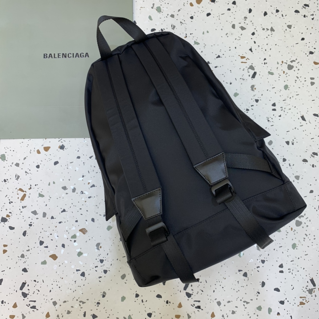 Balenciaga Cities New York Explorer Backpack in Black and White Recycled Nylon