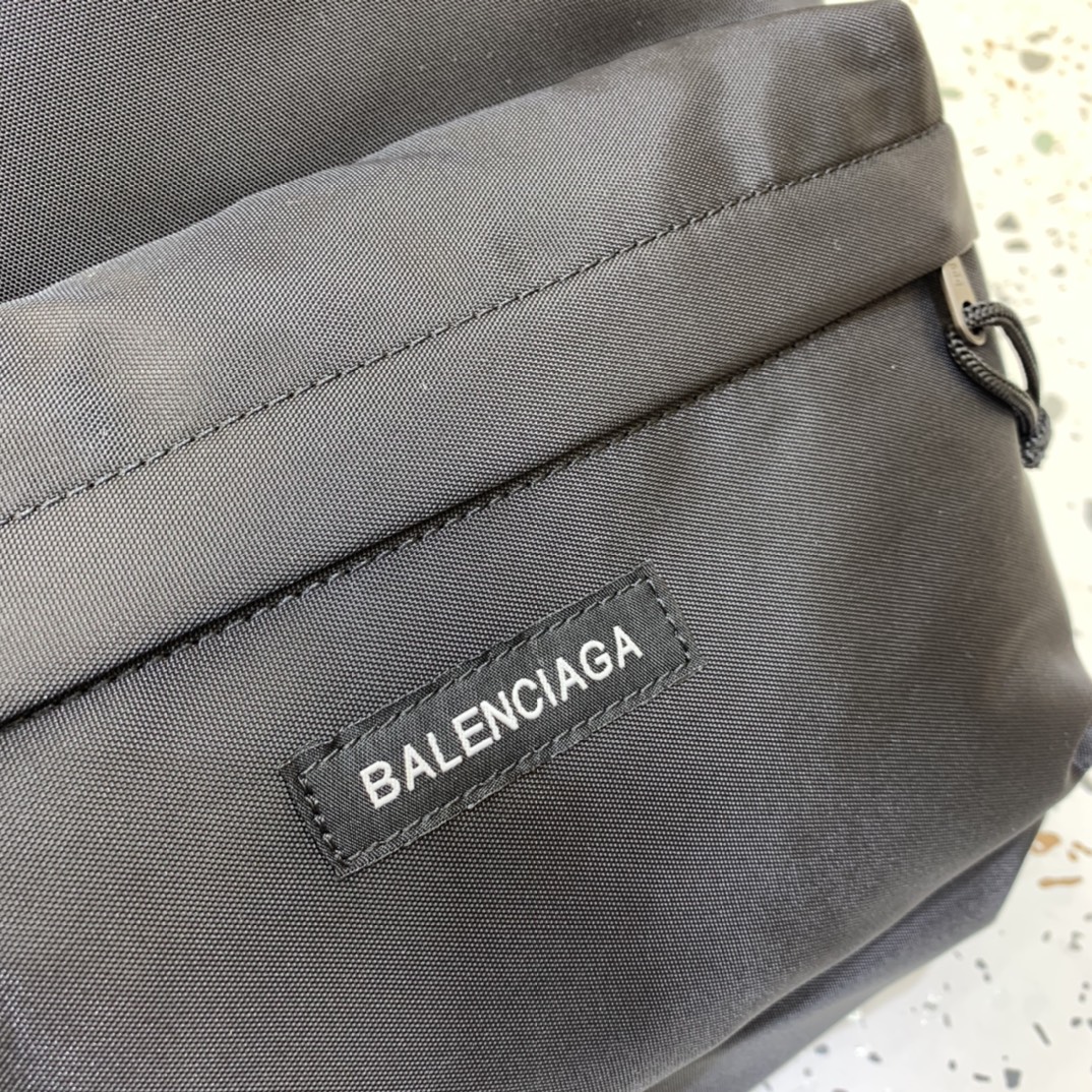 Balenciaga Cities New York Explorer Backpack in Black and White Recycled Nylon