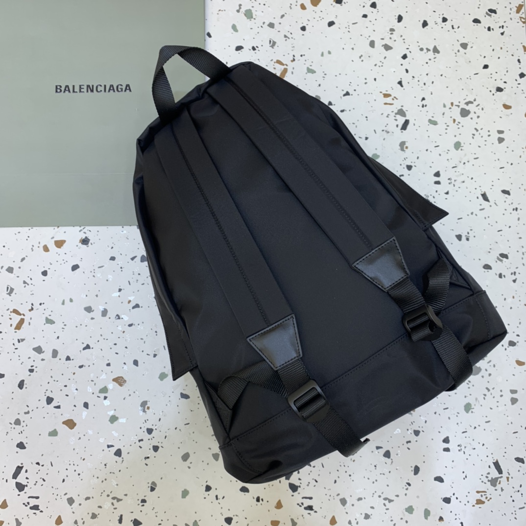 Balenciaga Cities Paris Explorer Backpack in Black and White Recycled Nylon