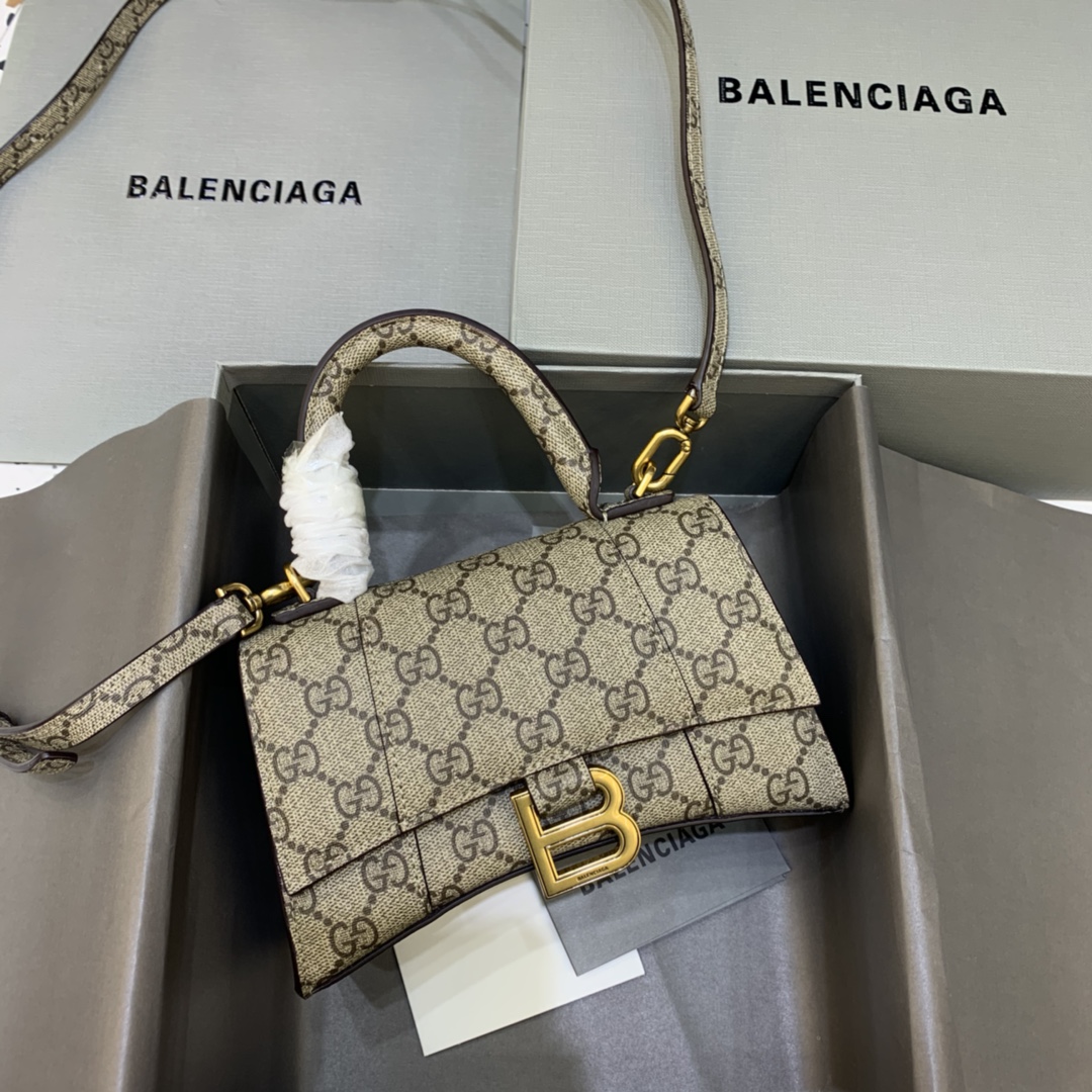 Balenciaga Hourglass 19cm Chain Bag in GG Supreme Canvas