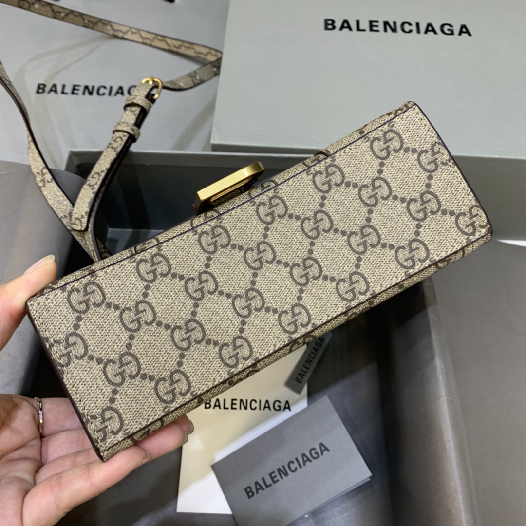 Balenciaga Hourglass 19cm Chain Bag in GG Supreme Canvas