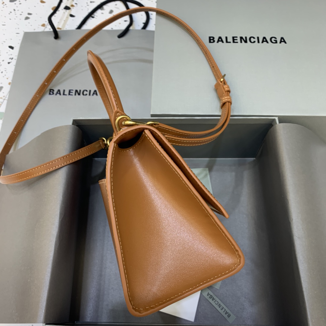 Balenciaga Hourglass 23cm Chain Bag in Shiny Box Calfskin Candy