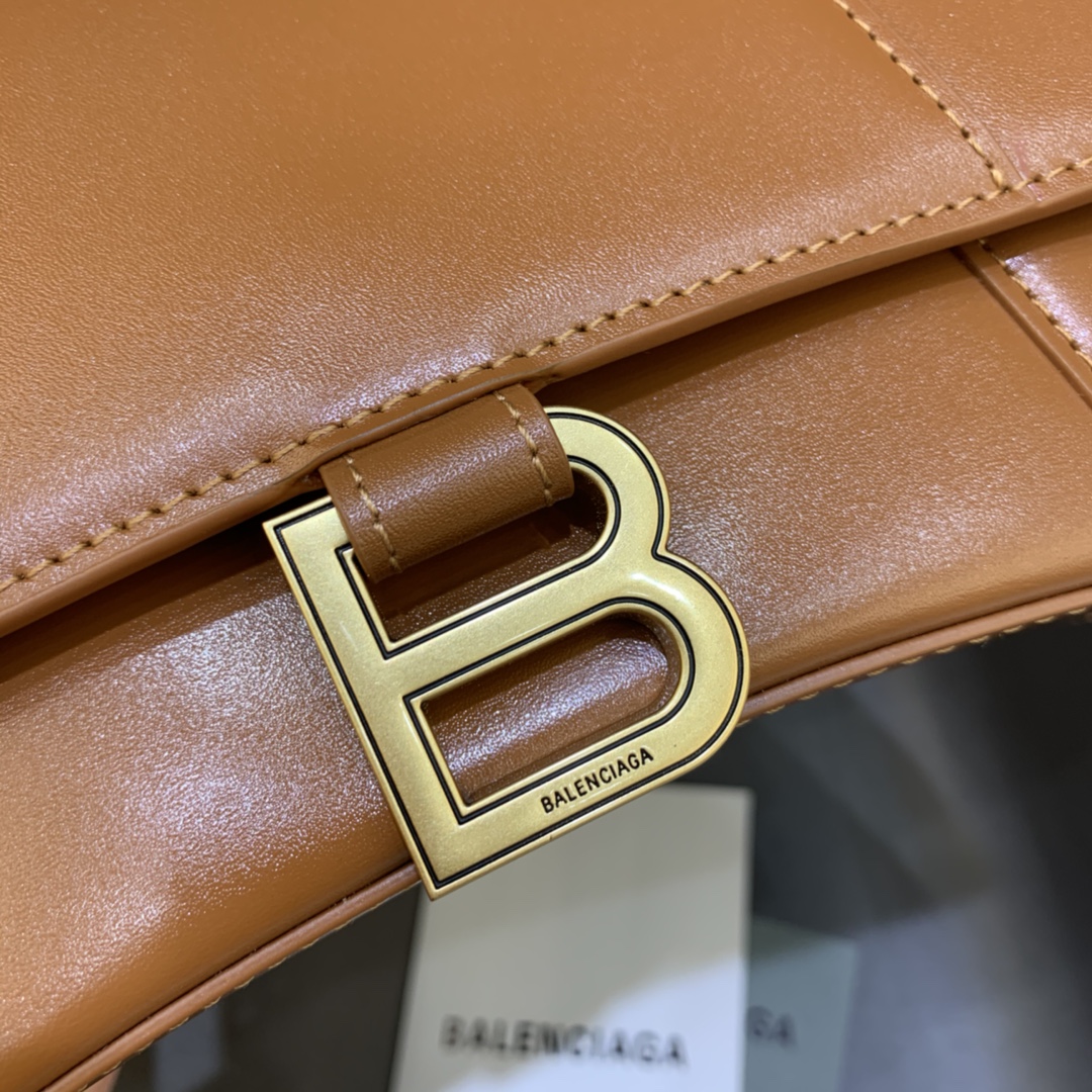 Balenciaga Hourglass 23cm Chain Bag in Shiny Box Calfskin Candy