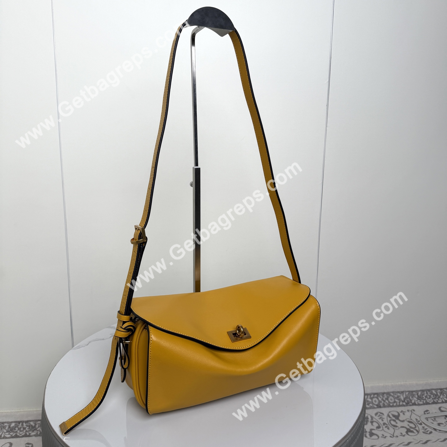 Balenciaga Womens Le 7 Shoulder Bag Medium in Yellow