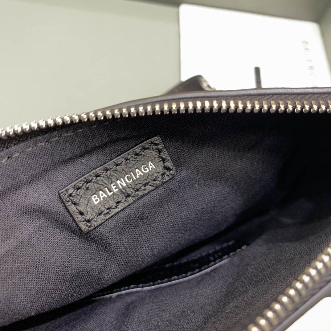 Balenciage Cagole Mini Multipouch in Black Arena Lambskin