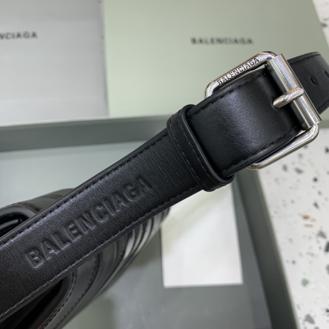 Balenciage Large Multibelt Hourglass Top Handle Bag Black