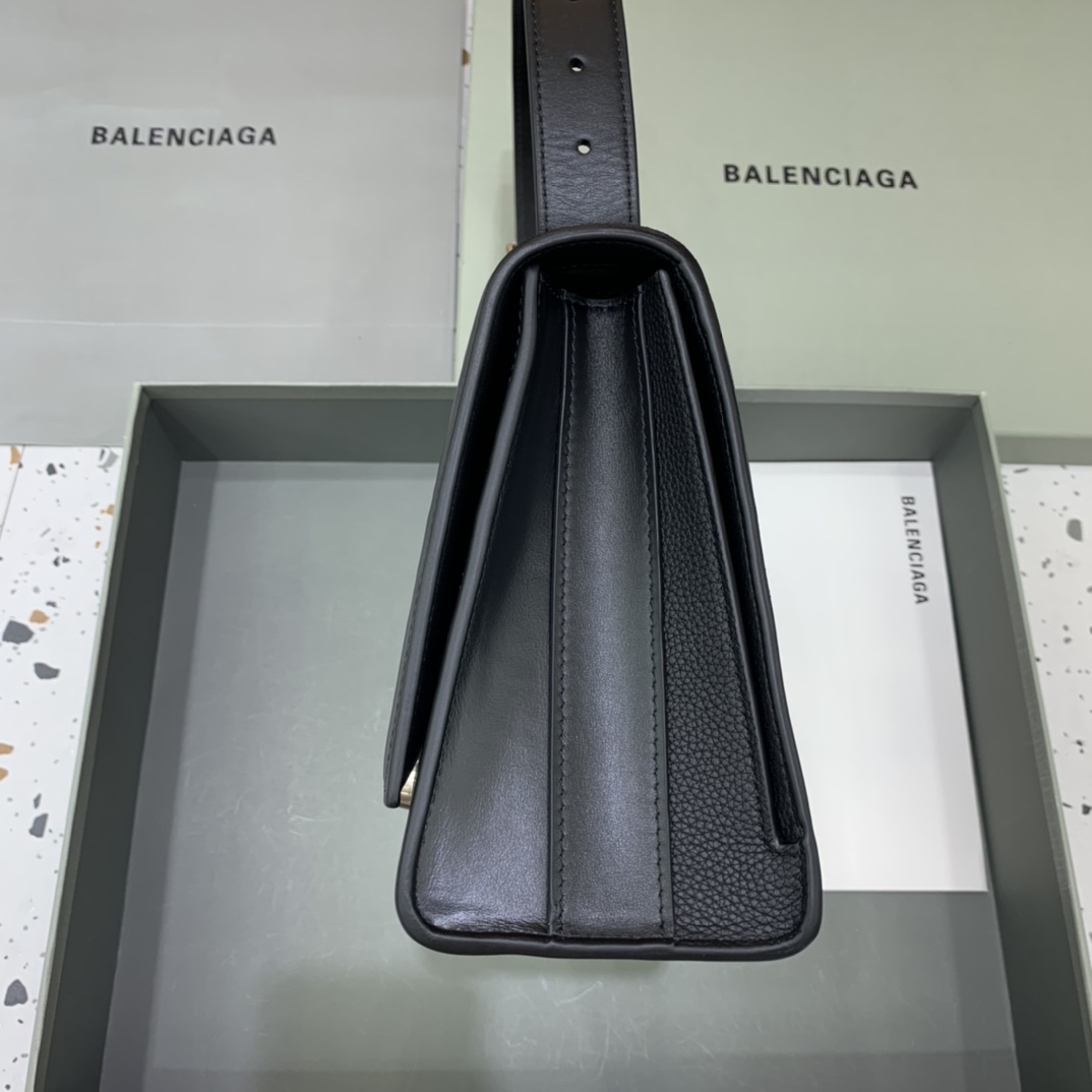 Balenciage Large Multibelt Hourglass Top Handle Bag Black