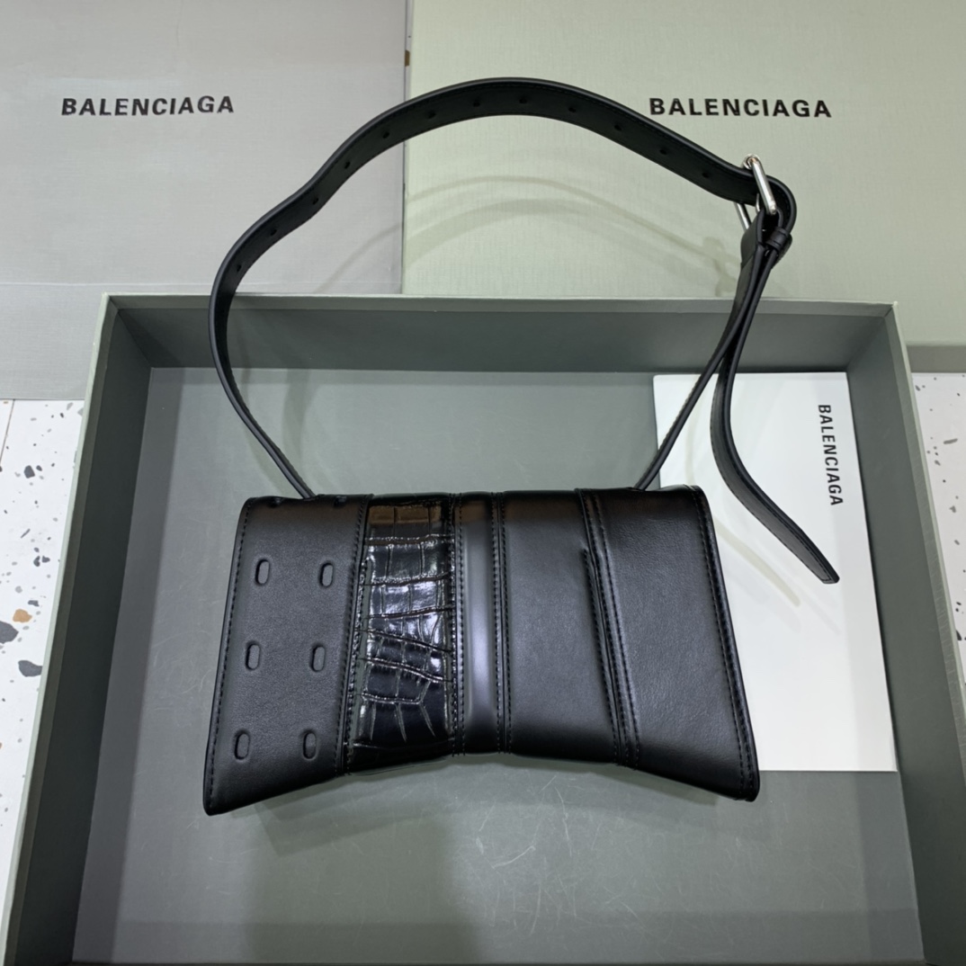 Balenciage Small Multibelt Hourglass Top Handle Bag Black