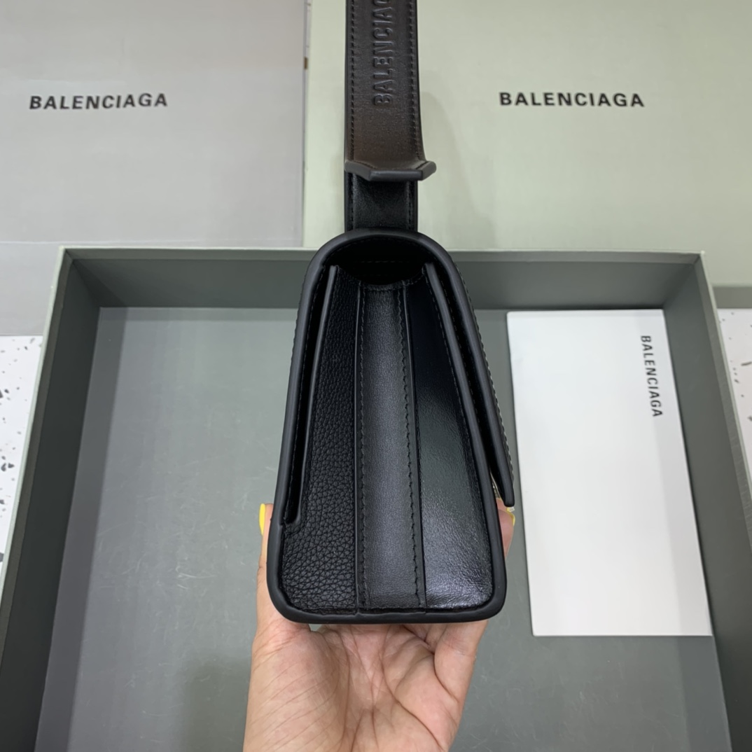 Balenciage Small Multibelt Hourglass Top Handle Bag Black