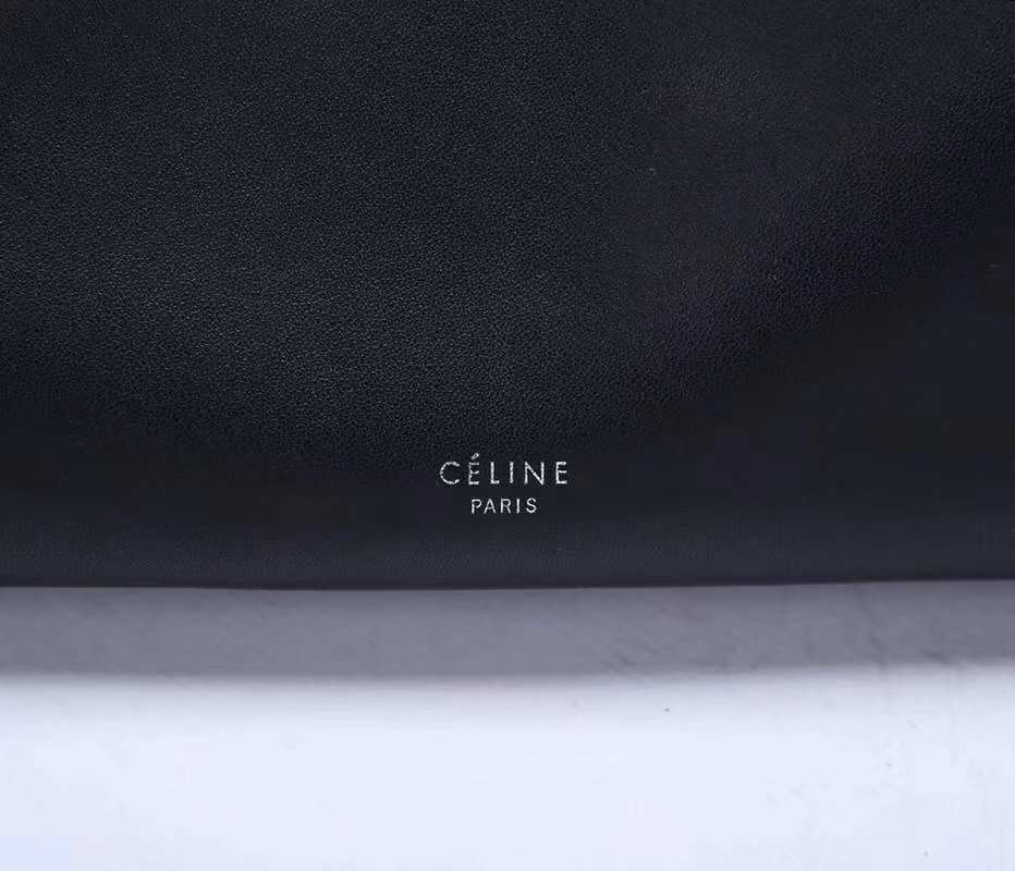 Best Price Celine Small Big Bag With Long Strap In Supple Grained Calfskin Black