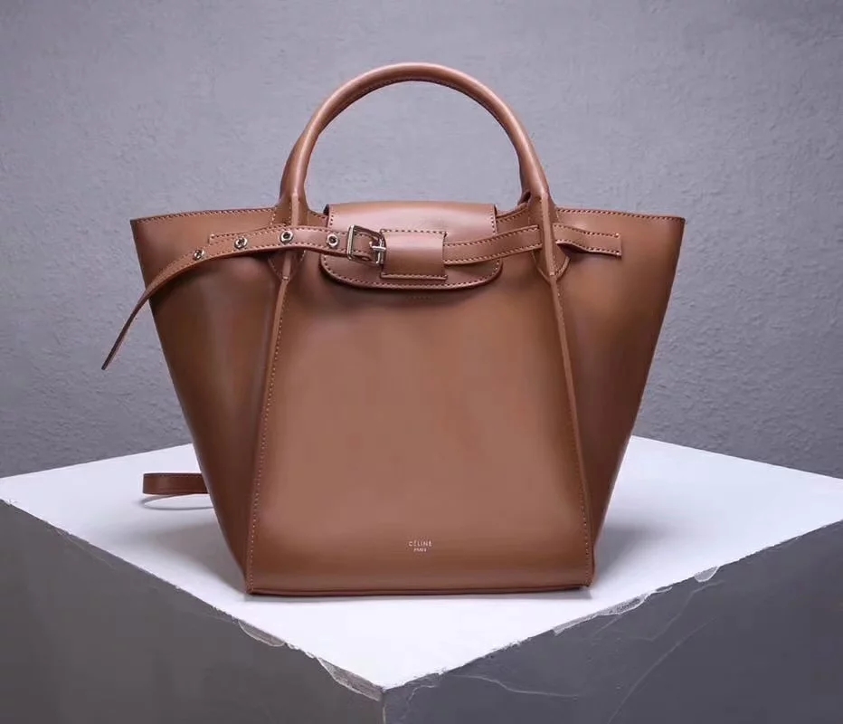 Best Price Celine Small Big Bag With Long Strap In Supple Grained Calfskin Coffee