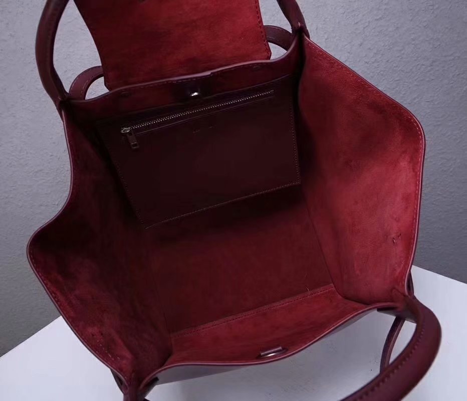Best Price Celine Small Big Bag With Long Strap In Supple Grained Calfskin Dark Red