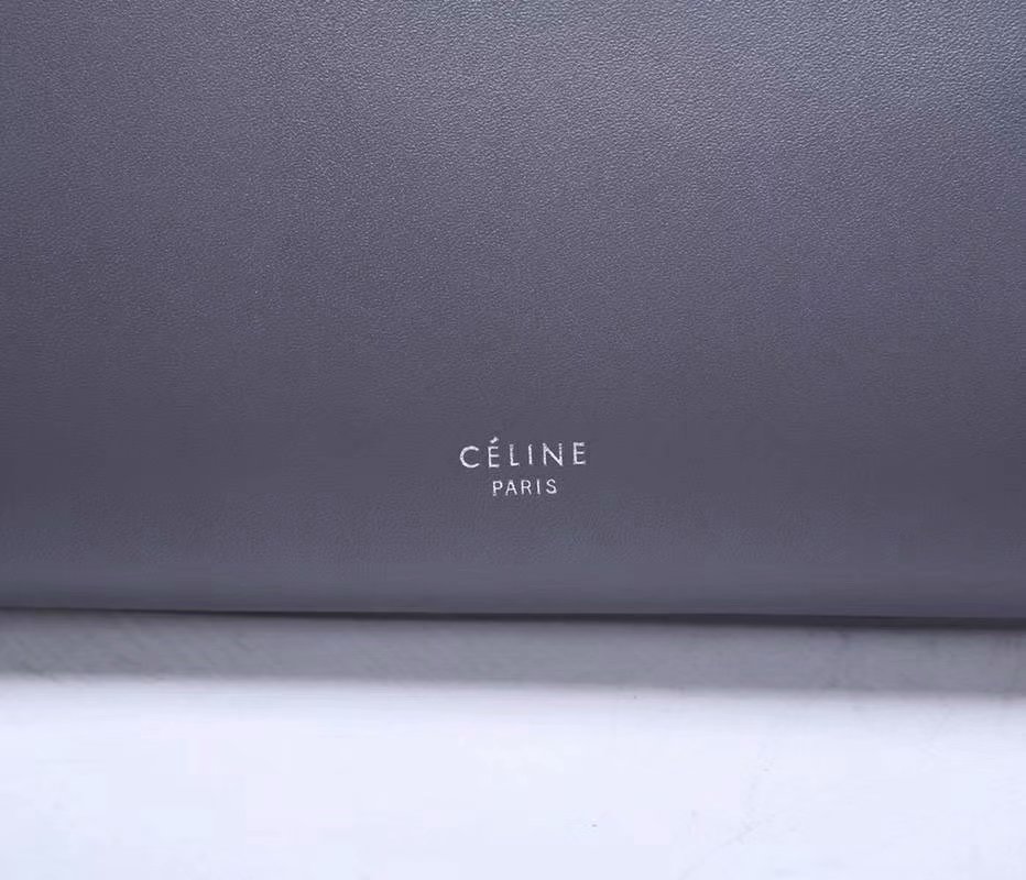 Best Price Celine Small Big Bag With Long Strap In Supple Grained Calfskin Grey