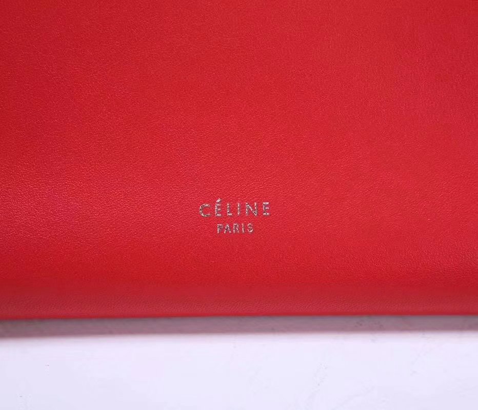 Best Price Celine Small Big Bag With Long Strap In Supple Grained Calfskin Red