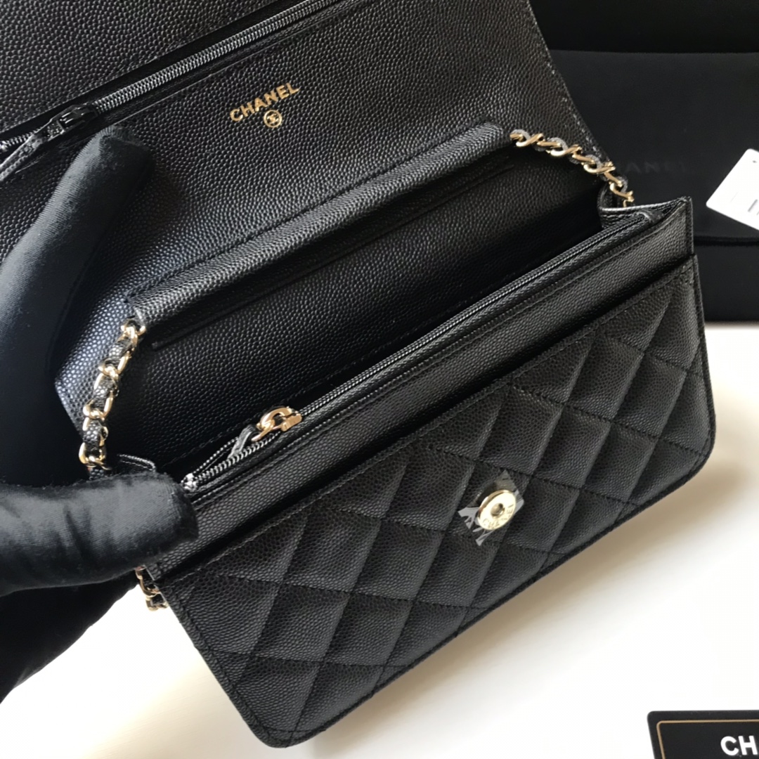 Best Price Chanel AP1794 Flap Bag Grained Calfskin Black