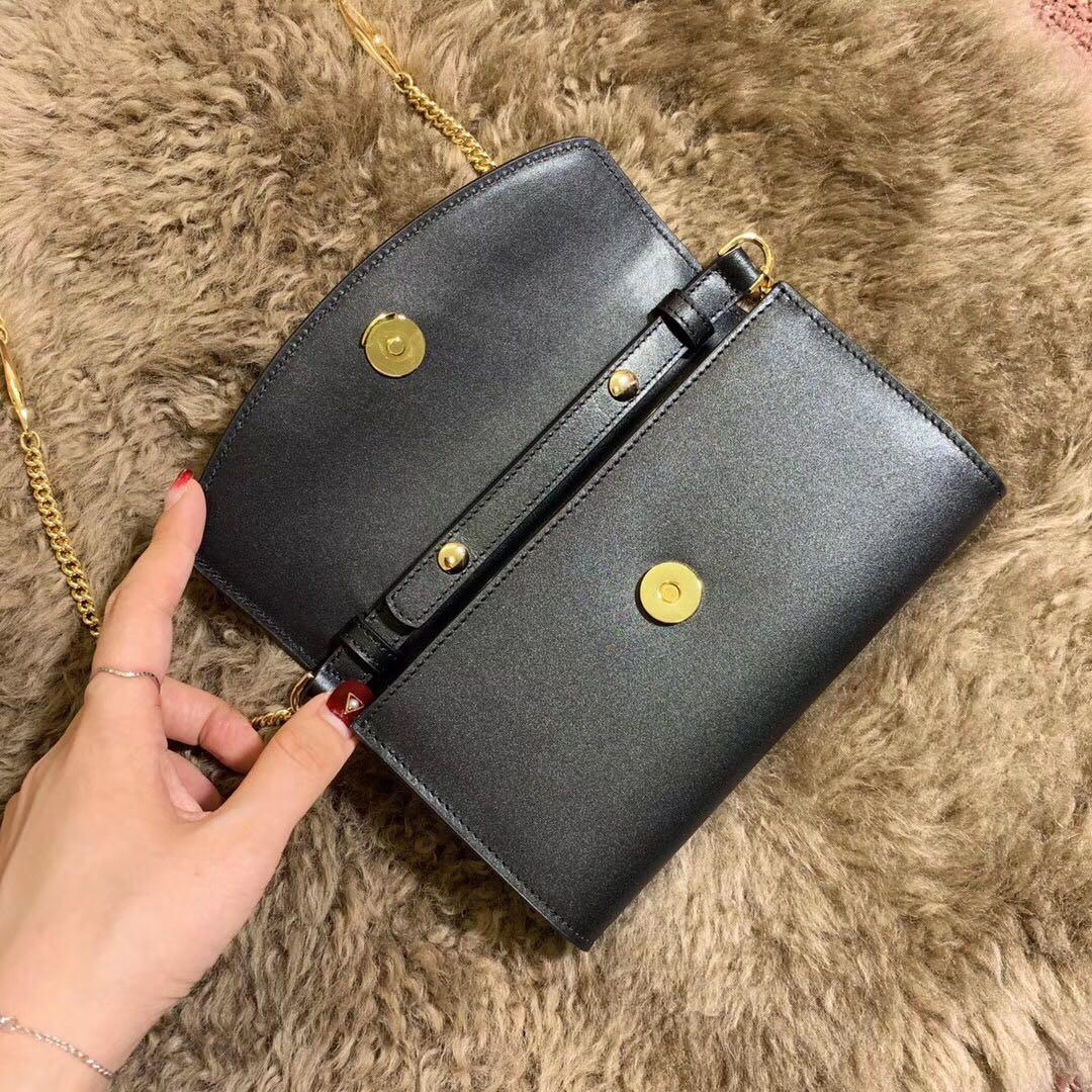 Best Price Gucci 564718 Zumi Smooth Leather Mini Bag Black