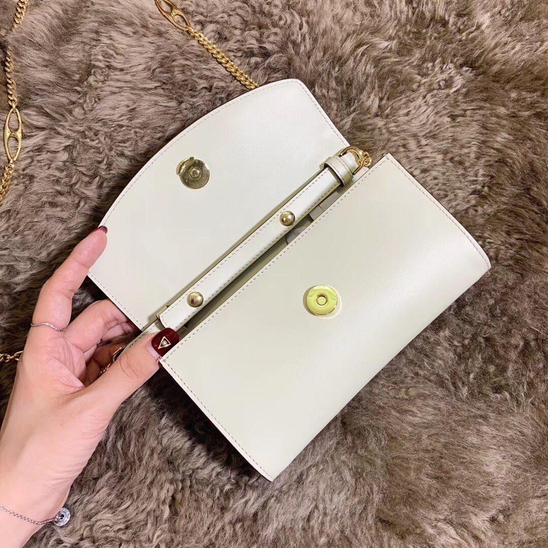 Best Price Gucci 564718 Zumi Smooth Leather Mini Bag White