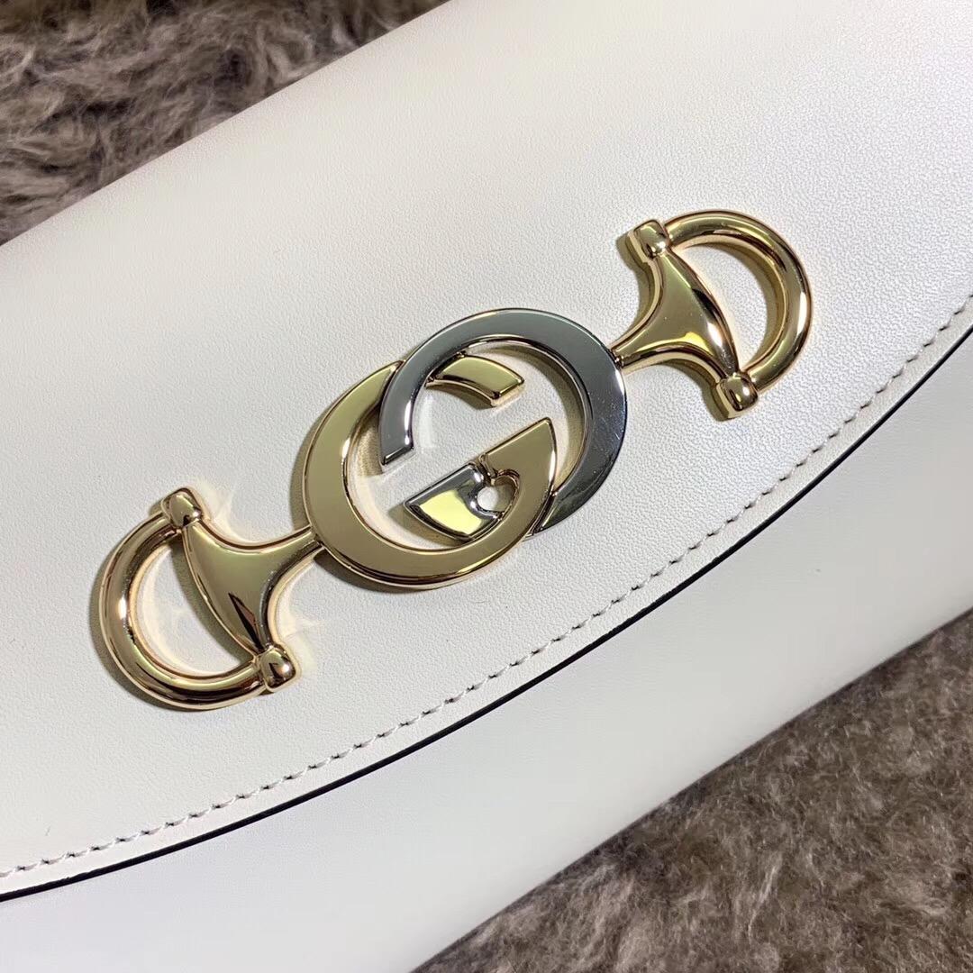 Best Price Gucci 564718 Zumi Smooth Leather Mini Bag White