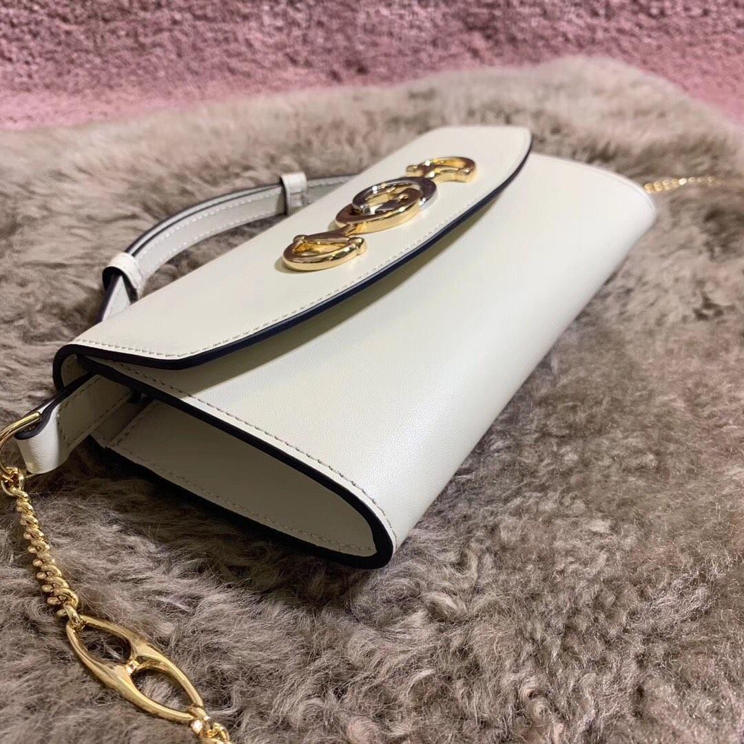 Best Price Gucci 564718 Zumi Smooth Leather Mini Bag White