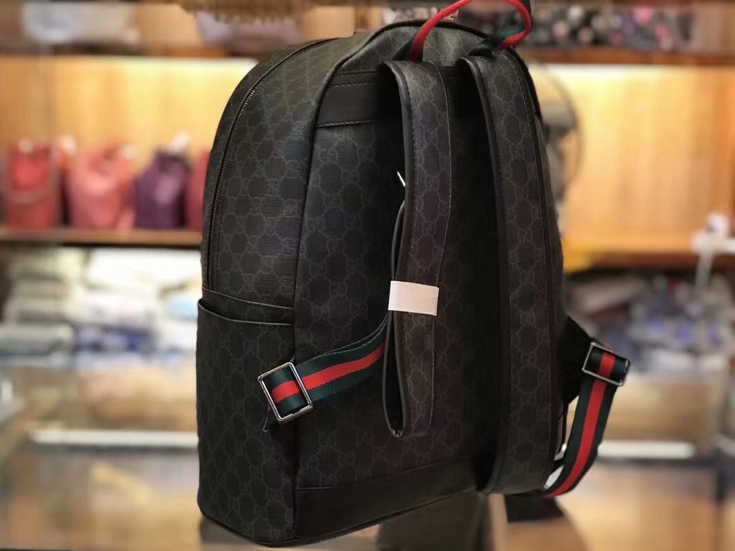 Best Price Gucci 77401 Men Backpack GG Supreme Small Backpack Black
