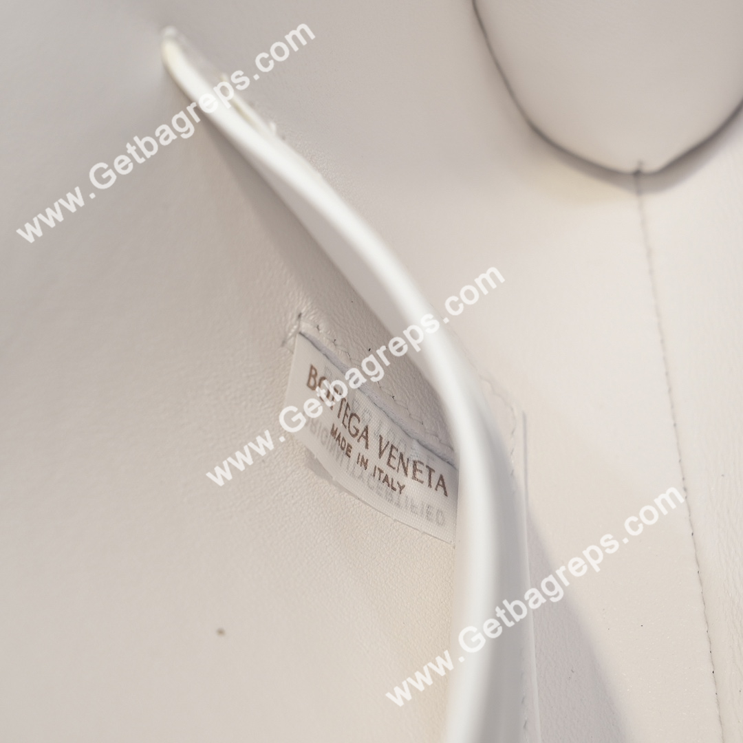 Bottega Veneta Andiamo Clutch Top Handle Clutch in Crocodile White