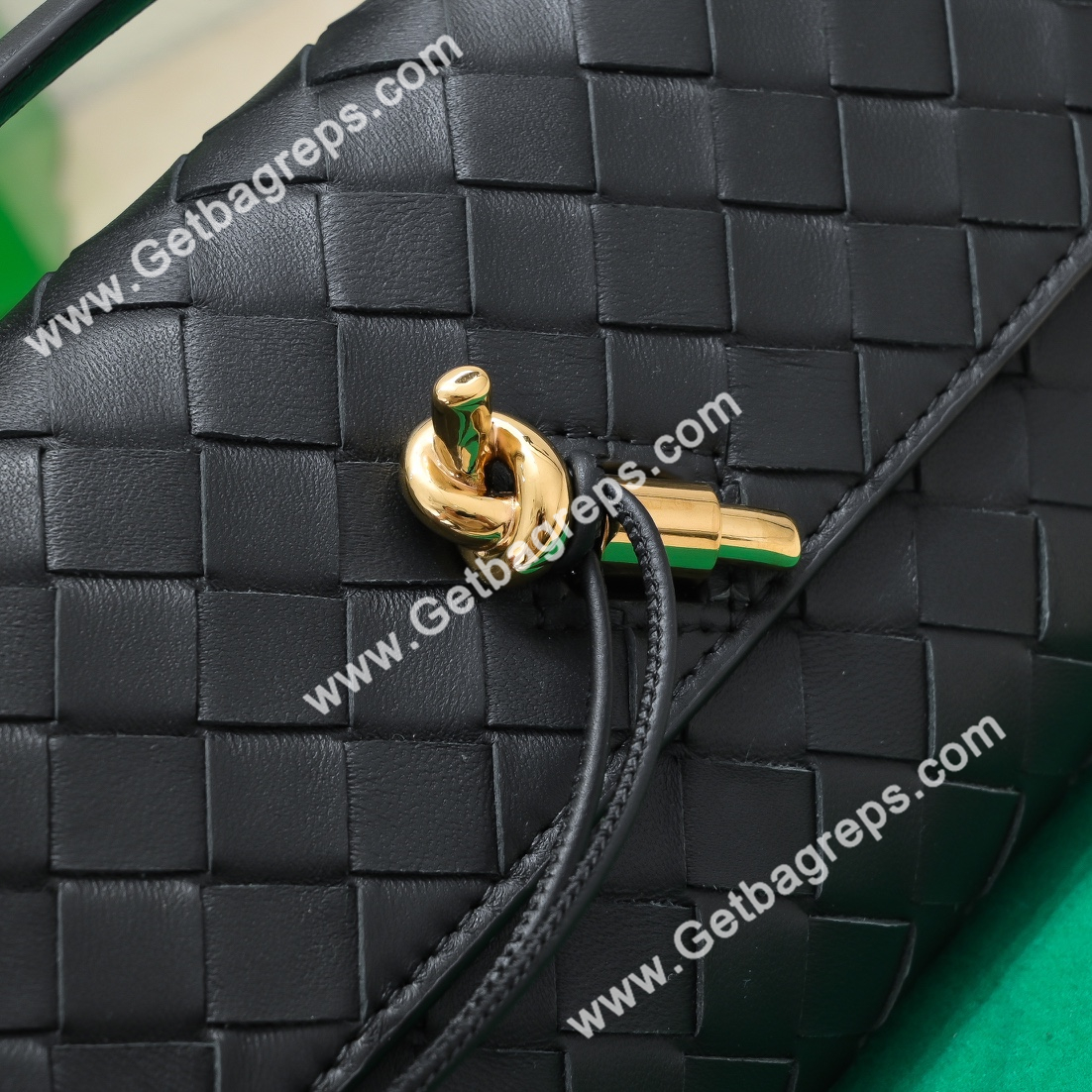Bottega Veneta Andiamo Clutch Top Handle Clutch in in Supple Intrecciato Leather Black