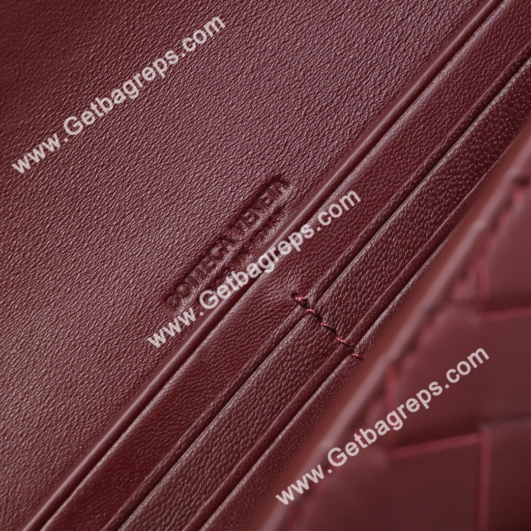 Bottega Veneta Andiamo Clutch Top Handle Clutch in in Supple Intrecciato Leather Dark Red