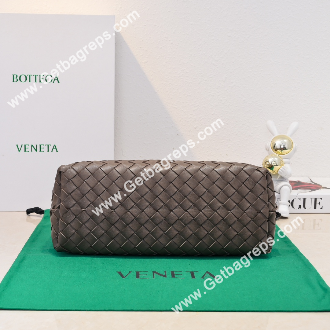 Bottega Veneta Andiamo Intrecciato Leather Top Handle Bag 32cm Brown