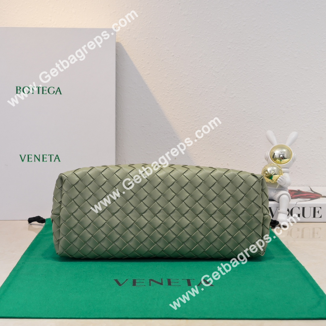 Bottega Veneta Andiamo Intrecciato Leather Top Handle Bag 32cm Grass Green
