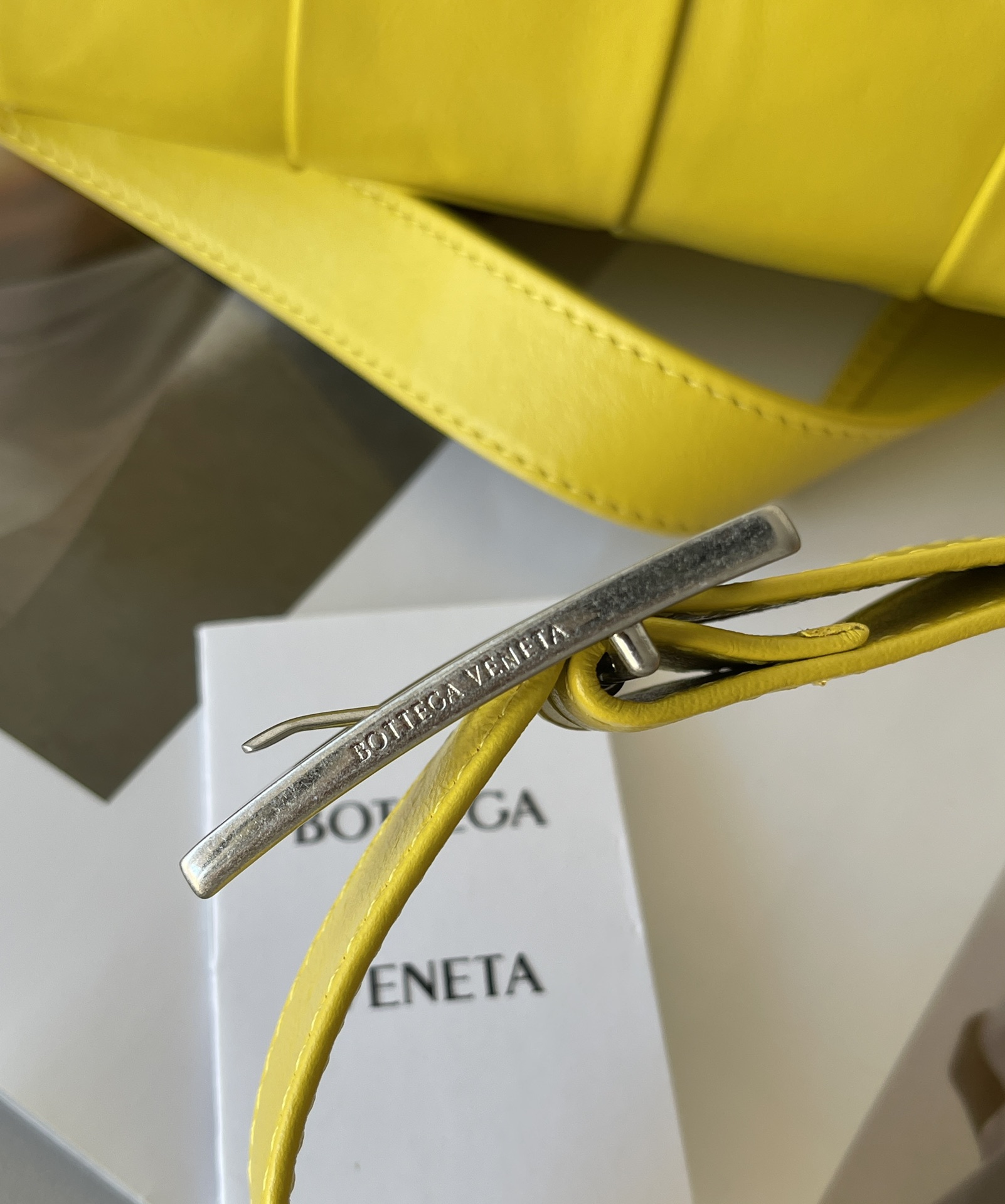 Bottega Veneta Cassette Intreccio Leather Cross-body Bag Yellow