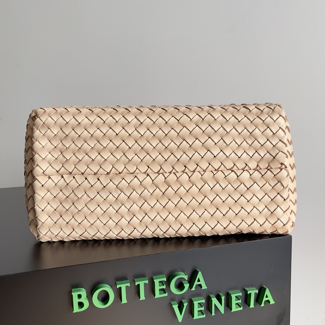 Bottega Veneta Medium Cabat Intreccio Leather Tote Bag Melon washed