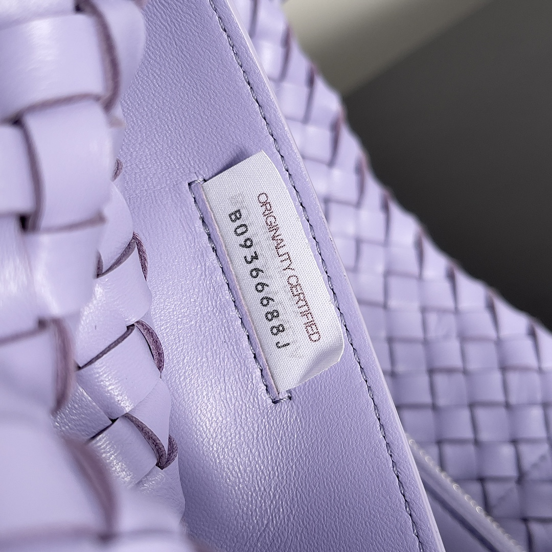 Bottega Veneta Medium Cabat Intreccio Leather Tote Bag Purple