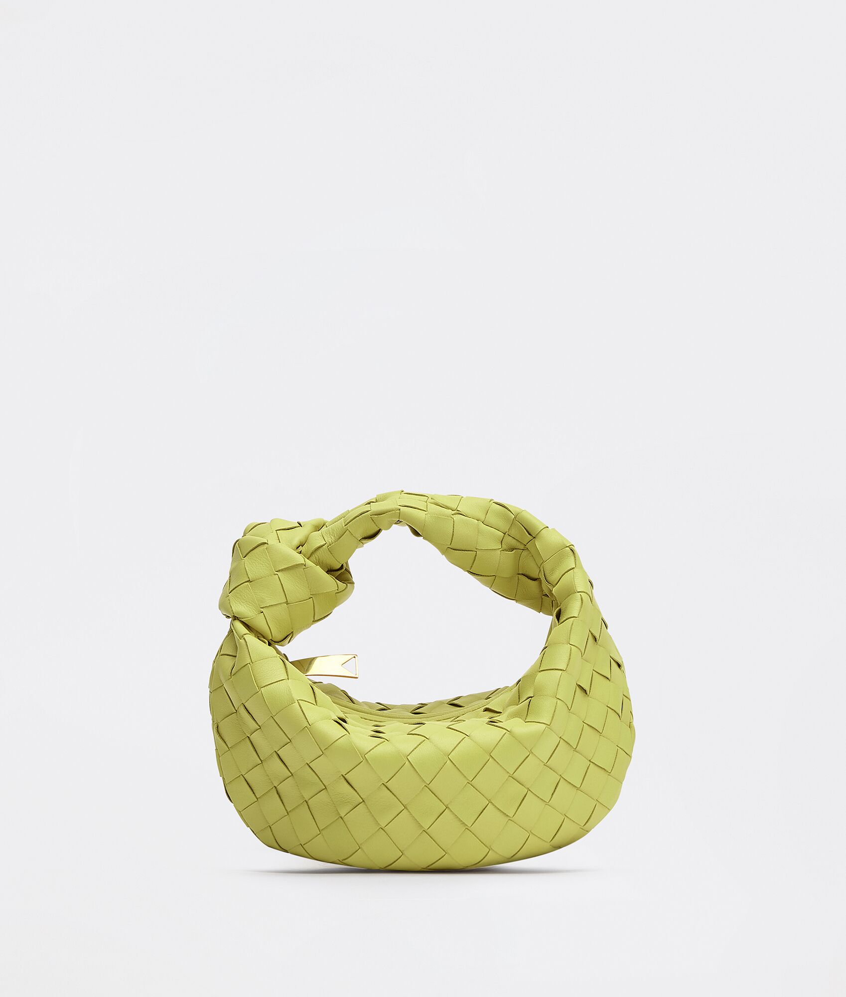 Bottega Veneta Mini Jodie Intrecciato Leather Top Handle Bag Acid kiwi