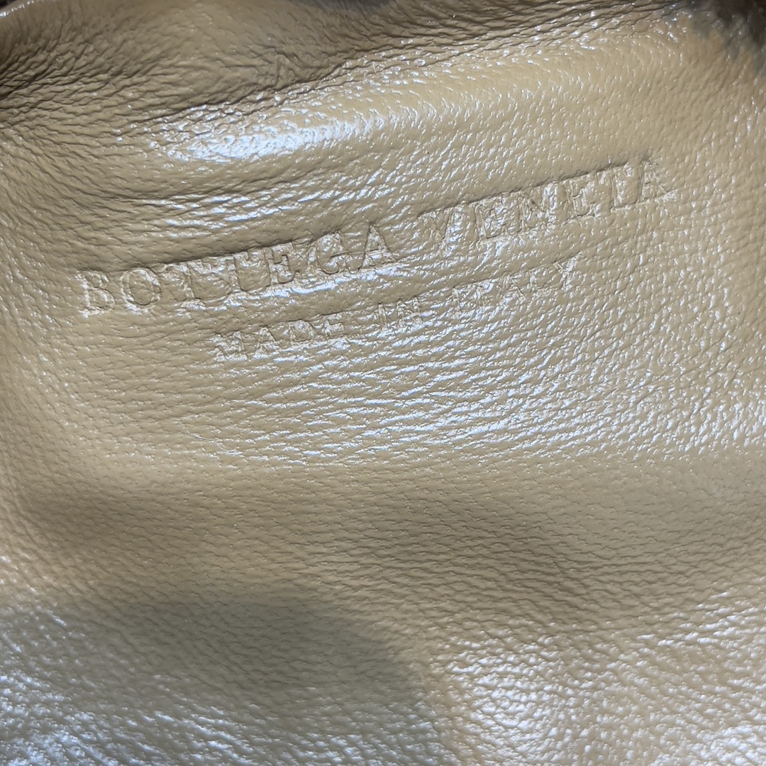 Bottega Veneta Mini Jodie Patent Leather Top Handle Bag Brown