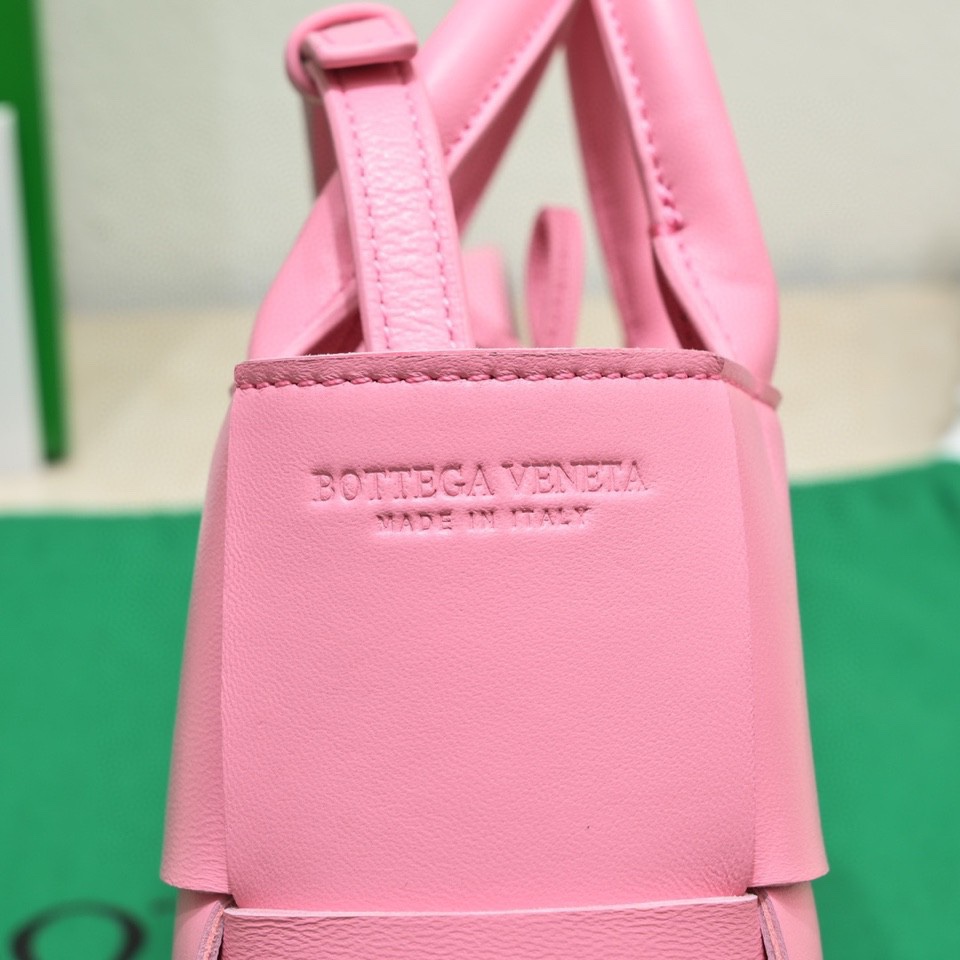 Bottega Veneta Small Arco Intreccio Leather Tote Bag Pink