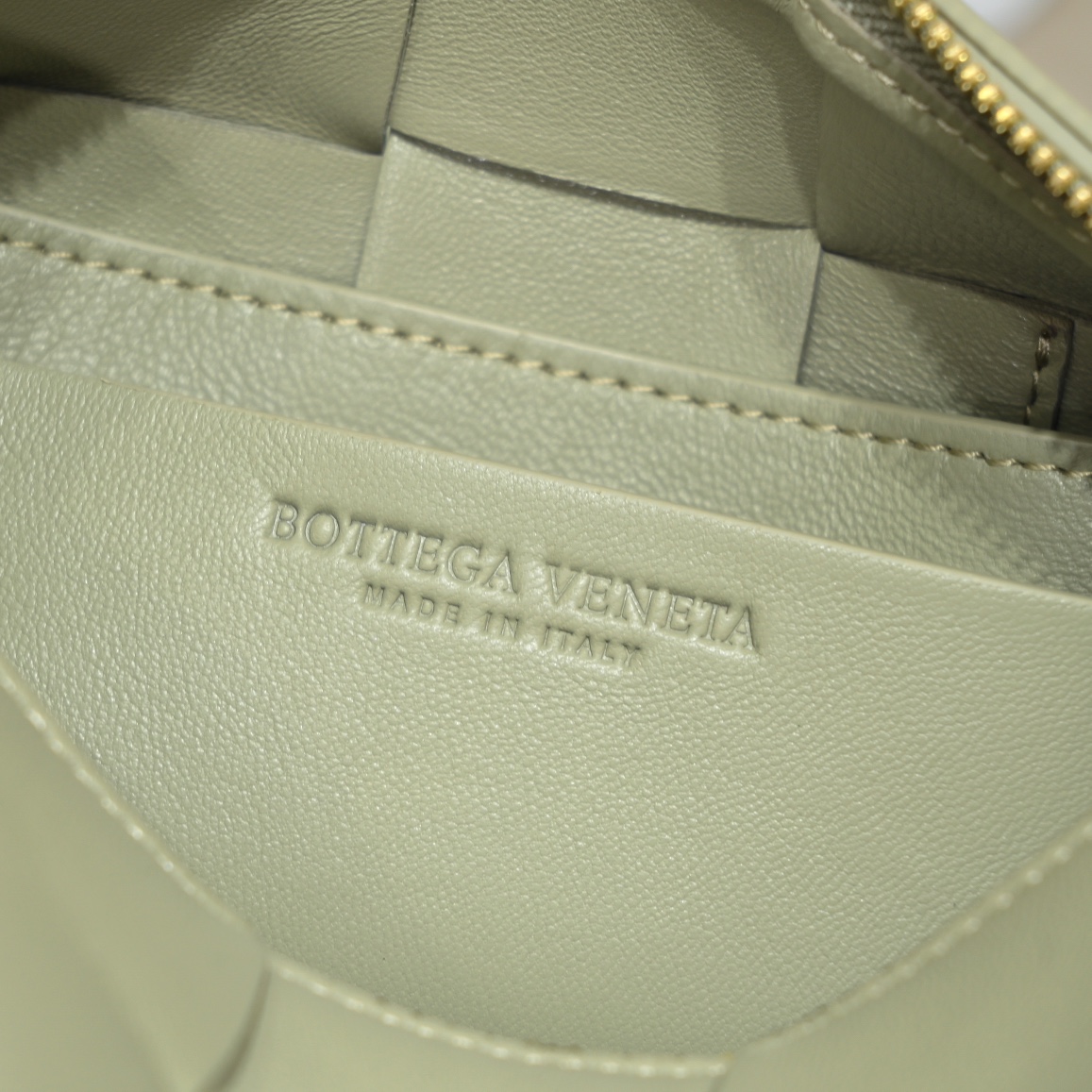 Bottega Veneta Small Brick Cassette intreccio leather Shoulder Bag Sage