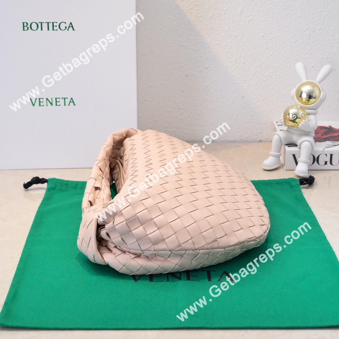 Bottega Veneta Small Jodie Shoulder Bag in Supple Intrecciato Leather 36cm Pink