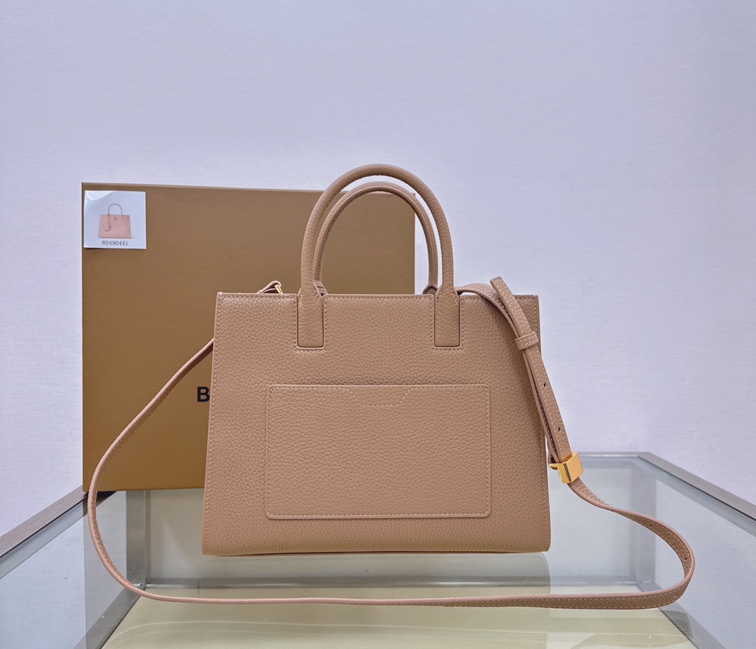 Burberry Mini Frances Bag Thomas Burberry Monogram Two-tone Grainy Calf Leather Apricot