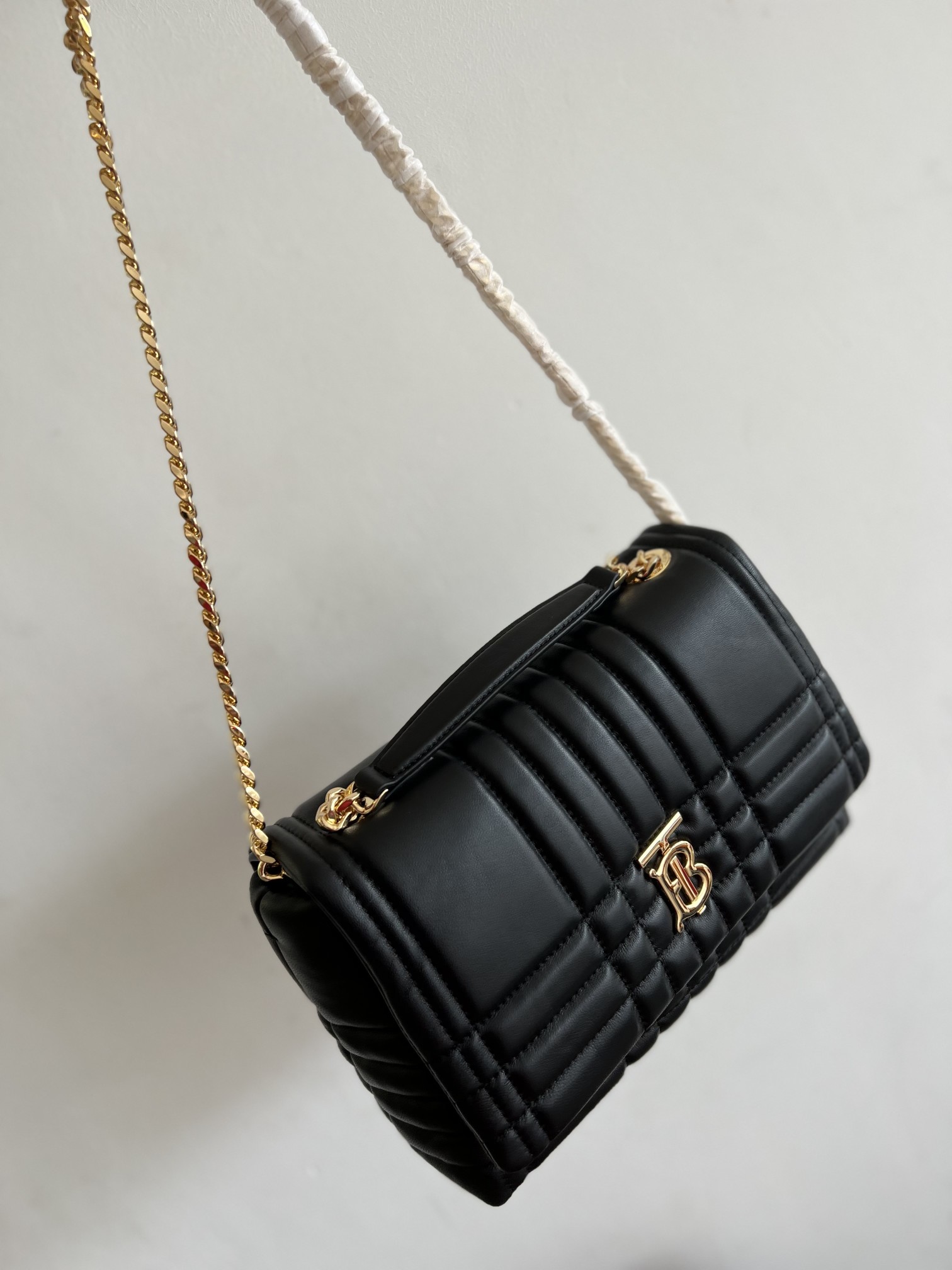 Burberry Small Quilted Lambskin Lola Satchel Black