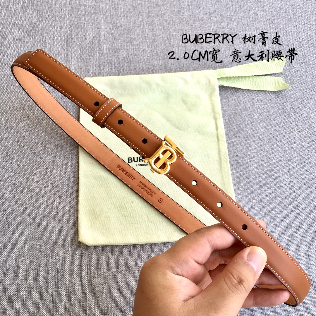 Burberry Women Leather Belt Width 2.0cm 026